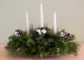 White Candlelight Centerpiece